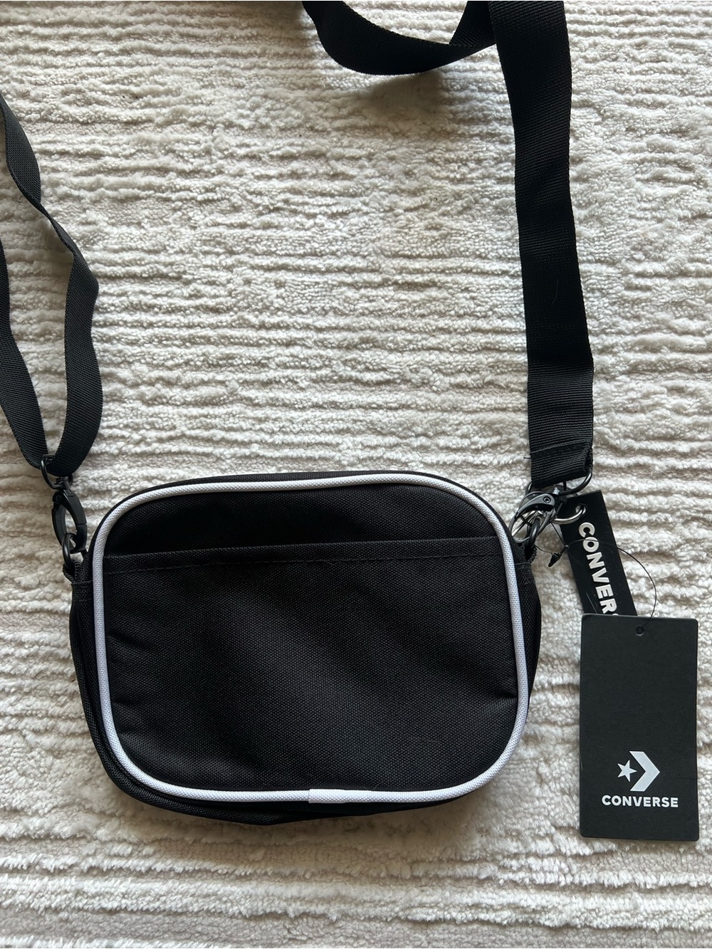 Converse Black Crossbody Bag with White Trim - Picture 5 of 5